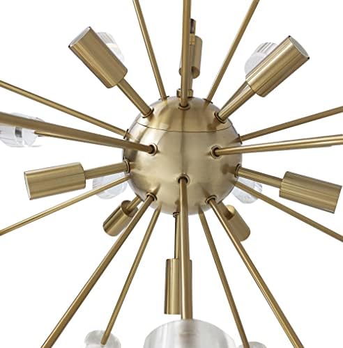 TIMEX OBJEKTI SPUTNIK Lusteri, 9-lagan satelitski privjesak u sredini stoljeća, četkani zlatni stropni stropni viseći čvorovi za trpezariju