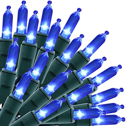 Joiedomi 100-count plava LED Božićna lampa, 24.7 Ft plava LED žičana svjetla, Mini svjetla za drvo za unutrašnje ili vanjske božićne