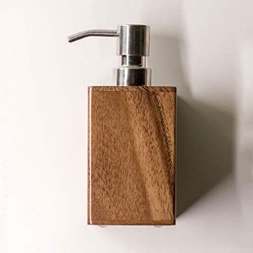 WebDream sapun, stojeća drvena pumpa za pumpa za tekući sapun, orah ručna push press flap boca za kupaonicu kuhinju, 200 ml