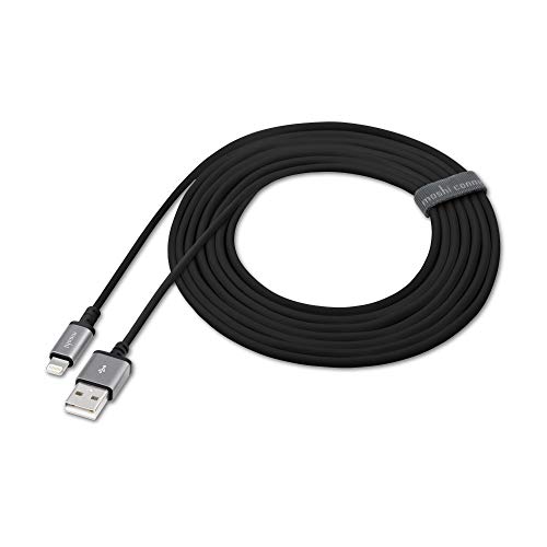 MOSHI USB-A do gromobranski kabel 10ft / 3M [MFI-certificirani], iPhone punjač za automobil, za iPhone 12 Pro / 12 Pro max / 12 Mini