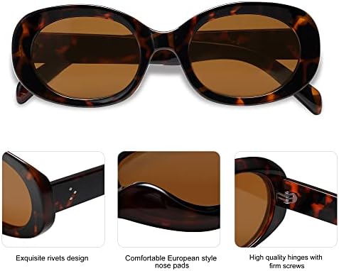 Allarallvr Retro ovalne naočare za sunce za žene Vintage inspirisane dizajnerskim stilom nijanse Sunnies Gafas De Sol AR82023