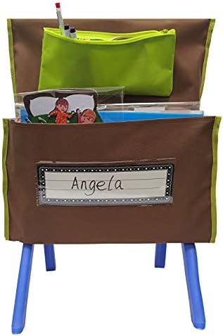 ABCKEY džepovi za stolice za učionicu s oznakama s imenima, vodootporni Organizator stolica za školske dobavljače ……
