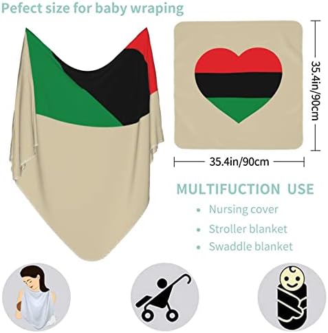 Pan-afrička zastava za dječji pokrivač za dječji pokrivač za prekrivač za novorođenčad novorođenče