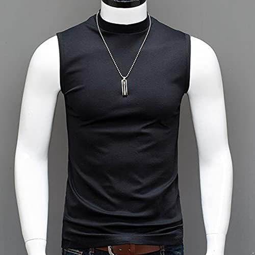Hedmy Muška majica bez rukava Osnovni Mock Turtleneck Slim Fit potkošulja pulover Thermal Tank Tops