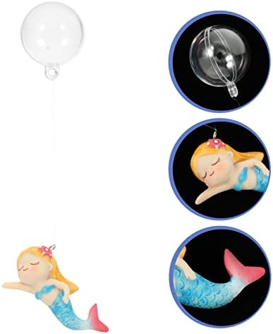 Ipetboom igračke za malu djecu plutajući ukrasi za akvarijum za sirenu ukrasi za akvarijum za sirenu ukrasi za akvarijum za sirenu smiješne smole Mermaid igračke mali sireni ukras za bazen（stil 2） igračke za kupanje