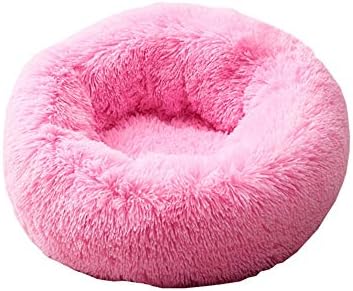 Dekika Lijep krevet za kućne ljubimce, Fluffy kućne ljubimce MAT meko toplo zimsko gnijezdo za pse mačke ružičasta D70CM