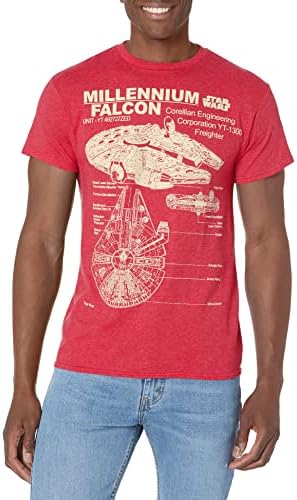Star WARS Muška Millennium Falcon detaljna majica za crtanje