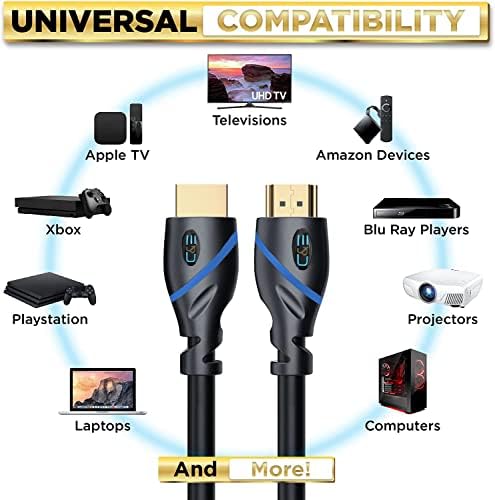 40FT HDMI kabl velike brzine mužjaka s ethernet crnim nosačima 4K 30Hz, 3D, 1080p i audio povrat CNE514260