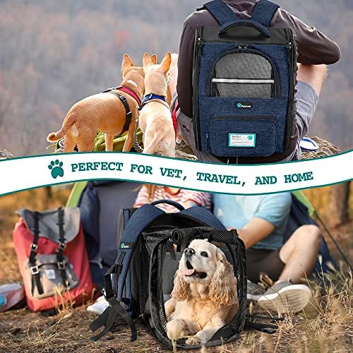 Petami pas Cat ruksak nosač, proširivi ruksak za kućne ljubimce za putovanja planinarenje, mali srednji pas štene veliki ruksak za