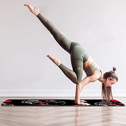 Unicey Lobanja Loving Heart Pattern Thick non Slip Vježba & fitnes 1/4 yoga mat za Yoga Pilates & fitnes vježbe na podu