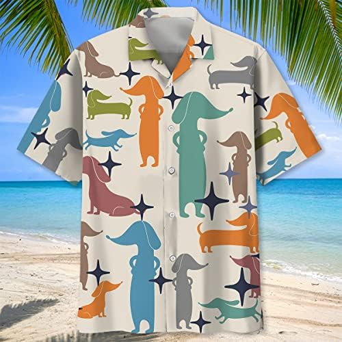 Havajske majice za muškarce za muškarce kratki rukav Aloha majica na plaži Cvjetni ljetni casunski gumb dolje majice