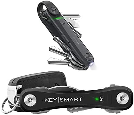 KeySmart Max-kompaktni Organizator ključeva za praćenje sa LED baterijskom lampom i pločicom Bluetooth Ključ Finder tehnologija paket