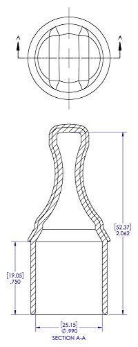 Kapice 99392578 kapa sa plastičnom teksturom sa ravnim ergonomskim jezičkom za povlačenje. VFT-990 - 12, vinil, kapa ID 0.990 dužina