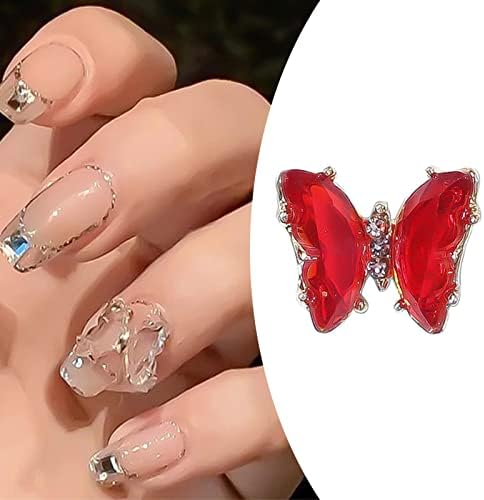 VEFSU 10 komada 3d čari za nokte 3D kamenčići za nokte dijamanti stakleni Kristal AB Art Metal duga presa na noktima sa kamenčićima
