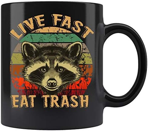 Live Fast eat Trash Bear Vintage Camping šolja za kafu 11oz šoljice za čaj