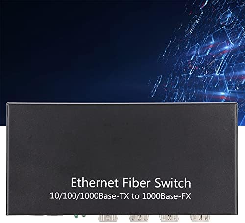 Vifemify Ethernet Media Converter RJ45 10/100/1000M 4 vlakna 2 porta Jednomodno dvostruko vlakno za IEEE802.3z AB primopredajnik vlakana