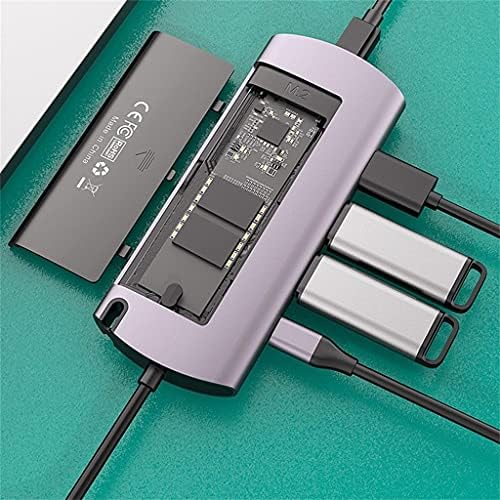 SDEWFG M. 2 SSD priključna stanica tipa C multifunkcionalni 6-u-1 NGFF Adapter za čvrsti disk sa USB3.0, RJ45, PD interfejsom