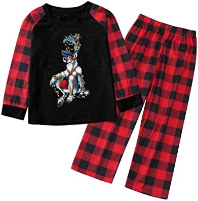 XBKPLO božićni PJS, porodični pidžami Božićni podudaranje outfit parovi Pokloni za dječaka roditelj-dijete dječje odijelo za djecu