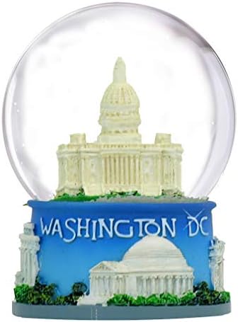 Washington DC SNOW GLOBE - 45mm Capitol mali, Washington D.C. Snežni globusi, Washington DC suveniri, 2,5 inča visok
